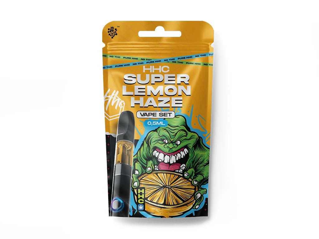 HHC set, vape pen + cartridge, super lemon flavor, 94%, 0.5 ml, Czech CBD
