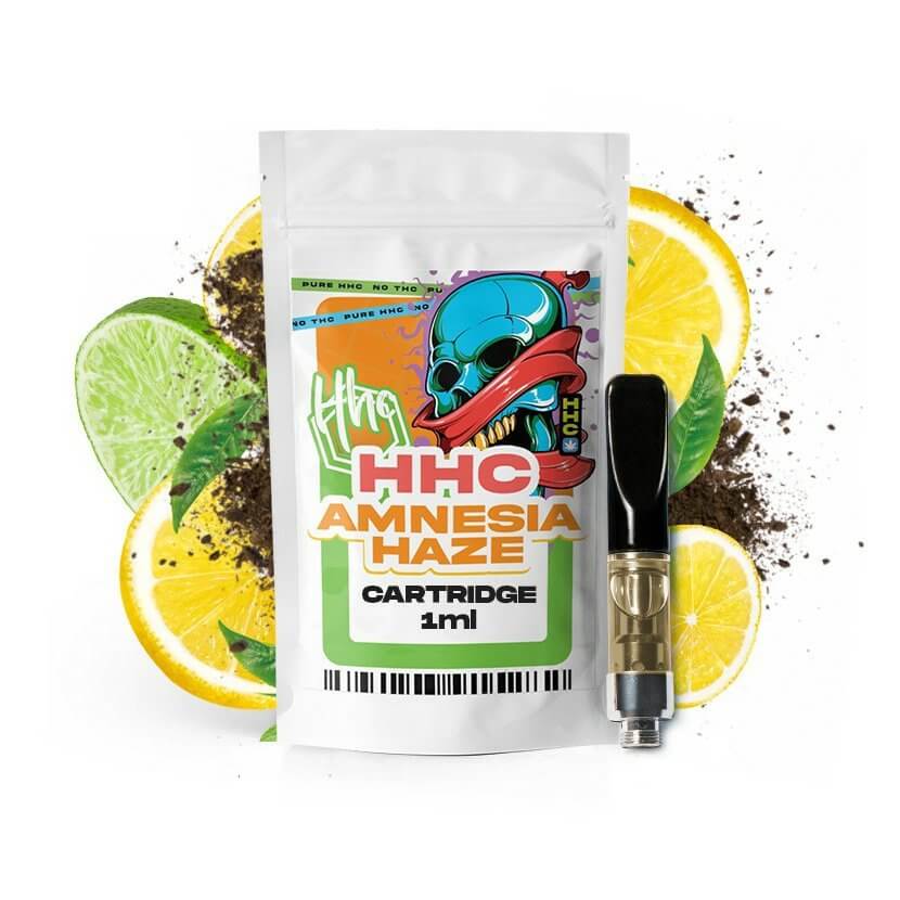 Cărtuș cu conținut HHC compatibil cu vapeurile HHC, în aromă amnesia Haze, fără THC. 100% Legal.