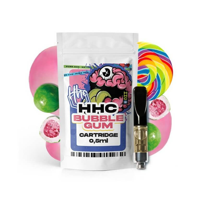 Cărtuș cu conținut HHC compatibil cu vapeurile HHC, în aromă de gumă de mestecat, fără THC. 100% Legal.