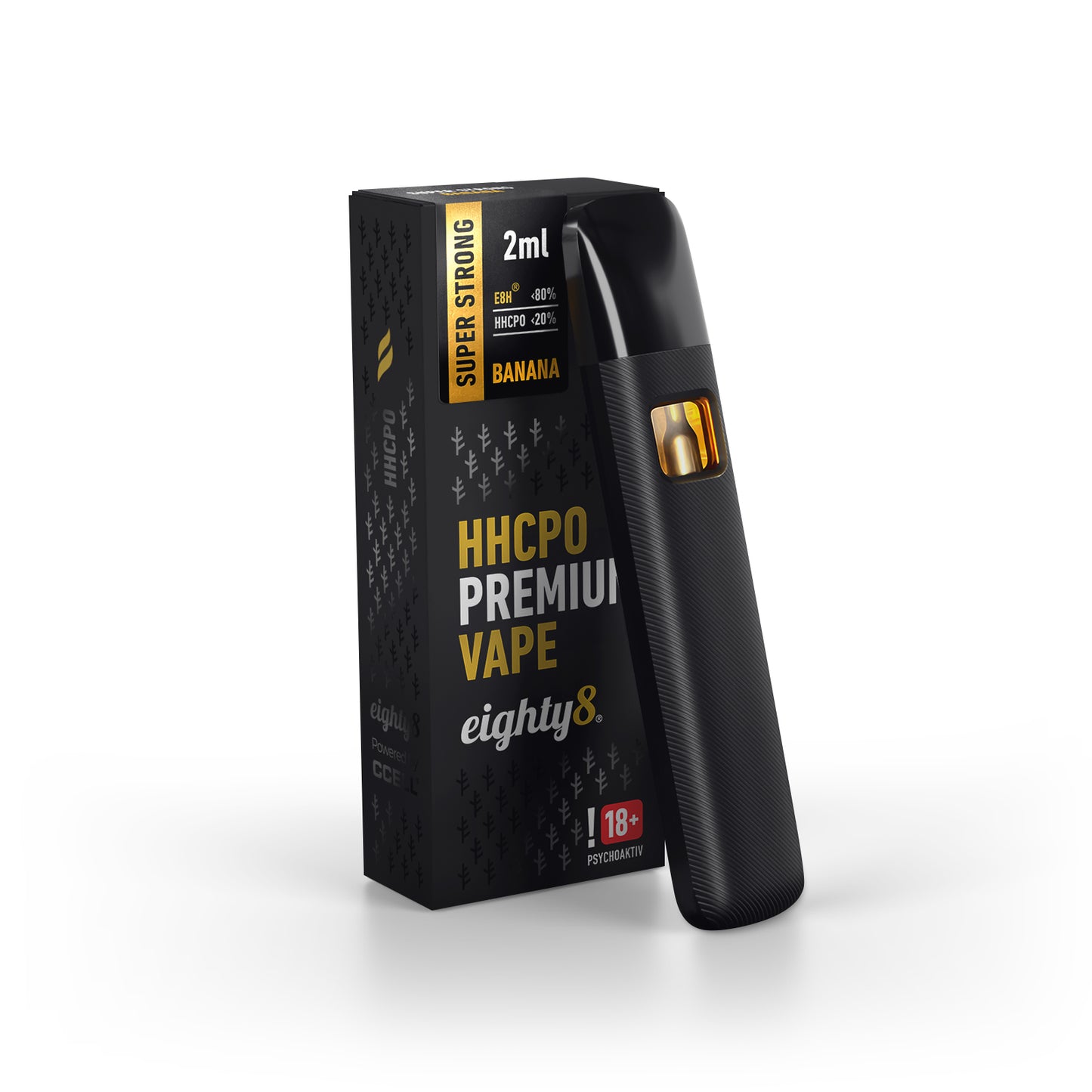 Vape Eighty8 HHCPO cu Banană Premium foarte puternic, 20 % HHCPO, 2 ml